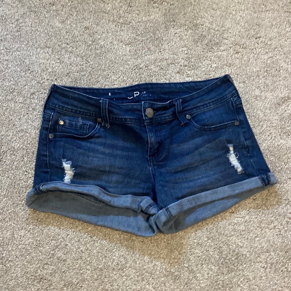 Dark Wash Jean Shorts Ripped
